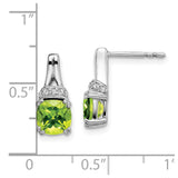 10k White Gold Peridot and Diamond Earrings-WBC-EM7074-PE-007-1WA