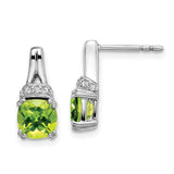 10k White Gold Peridot and Diamond Earrings-WBC-EM7074-PE-007-1WA