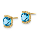 14k Blue Topaz Post Earrings-WBC-EM7080-BT-Y