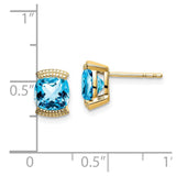 14k Blue Topaz Post Earrings-WBC-EM7080-BT-Y