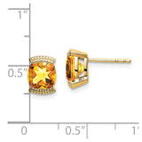 14k Citrine Post Earrings-WBC-EM7080-CI-Y