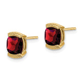 14k Garnet Post Earrings-WBC-EM7080-GA-Y