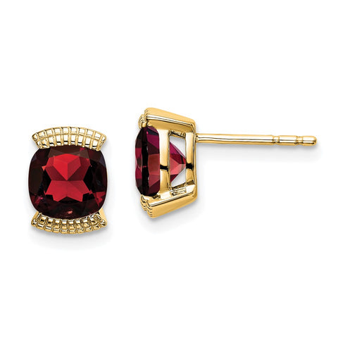 14k Garnet Post Earrings-WBC-EM7080-GA-Y