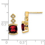 14k Garnet and Diamond Earrings-WBC-EM7081-GA-004-YA