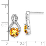 14k White Gold Citrine and Diamond Earrings-WBC-EM7089-CI-017-WA