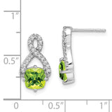 14k White Gold Peridot and Diamond Earrings-WBC-EM7089-PE-017-WA