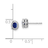 14k White Gold Sapphire and Diamond Earrings-WBC-EM7093-SA-012-WA