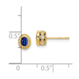 14k Sapphire and Diamond Earrings-WBC-EM7093-SA-012-YA