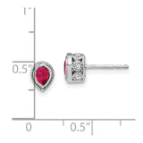 14k White Gold Ruby and Diamond Earrings-WBC-EM7094-RU-015-WA