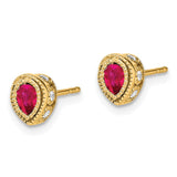 14k Ruby and Diamond Earrings-WBC-EM7094-RU-015-YA