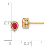 14k Ruby and Diamond Earrings-WBC-EM7094-RU-015-YA