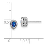 14k White Gold Sapphire and Diamond Earrings-WBC-EM7094-SA-015-WA