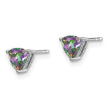 14k White Gold Trillion Mystic Fire Topaz Earrings-WBC-EM7100-FT-W