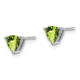 14k White Gold Trillion Peridot Earrings-WBC-EM7100-PE-W