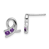 14k White Gold Amethyst Earrings-WBC-EM7120-AM-W