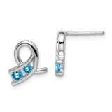 14k White Gold Blue Topaz Earrings-WBC-EM7120-BT-W