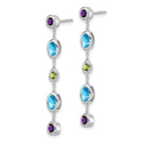 14k White Gold Amethyst/Blue Topaz/Peridot Dangle Earrings-WBC-EM7133-AM/BT/PE-W