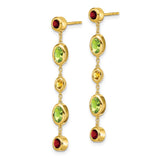 14k Garnet/Peridot/Citrine Dangle Earrings-WBC-EM7133-GA/PE/CI-Y