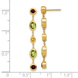 14k Garnet/Peridot/Citrine Dangle Earrings-WBC-EM7133-GA/PE/CI-Y