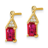 14k Ruby and Diamond Earrings-WBC-EM7187-RU-004-YA