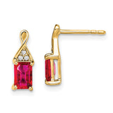 14k Ruby and Diamond Earrings-WBC-EM7187-RU-004-YA