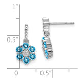 14k White Gold Blue Topaz and Diamond Earrings-WBC-EM7191-BT-004-WA