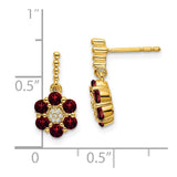 14k Garnet and Diamond Earrings-WBC-EM7191-GA-004-YA