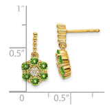 14k Peridot and Diamond Earrings-WBC-EM7191-PE-004-YA