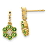 14k Peridot and Diamond Earrings-WBC-EM7191-PE-004-YA