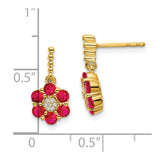 14k Ruby and Diamond Earrings-WBC-EM7191-RU-005-YA