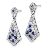 14k White Gold Sapphire and Diamond Earrings-WBC-EM7194-SA-060-WA