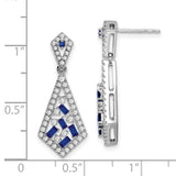 14k White Gold Sapphire and Diamond Earrings-WBC-EM7194-SA-060-WA