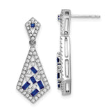 14k White Gold Sapphire and Diamond Earrings-WBC-EM7194-SA-060-WA