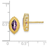 14k Marquise Amethyst Post Earrings-WBC-EM7204-AM-Y