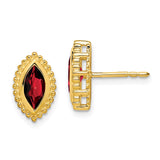 14k Marquise Garnet Post Earrings-WBC-EM7204-GA-Y