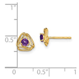 14k Amethyst Post Earrings-WBC-EM7395-AM-Y