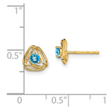 14k Blue Topaz Post Earrings-WBC-EM7395-BT-Y