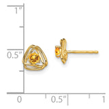 14k Citrine Post Earrings-WBC-EM7395-CI-Y