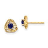 14k Created Sapphire Post Earrings-WBC-EM7395-CSA-Y