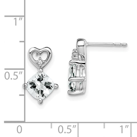 14k White Gold White Topaz and Diamond Heart Earrings-WBC-EM7399-WT-002-WA