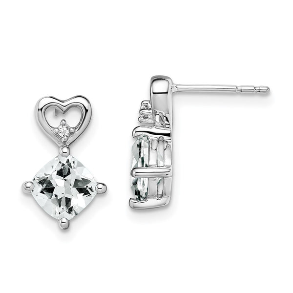 14k White Gold White Topaz and Diamond Heart Earrings-WBC-EM7399-WT-002-WA