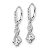 Sterling Silver White Topaz and Diamond Earrings-WBC-EM7402-WT-006-SSA