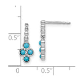 14k White Gold Turquoise Earrings-WBC-EM7414-BTQ-W