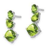 14k White Gold Peridot Dangle Earrings-WBC-EM7457-PE-W