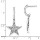 14k White Gold Polished Diamond Star Post Earrings-WBC-EM8385-031-WA