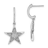 14k White Gold Polished Diamond Star Post Earrings-WBC-EM8385-031-WA