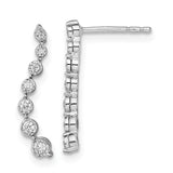 14k White Gold Graduating Diamond Post Earrings-WBC-EM8557-015-WA