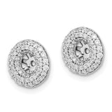 14k White Gold Diamond Earring Jackets-WBC-EM8575-050-WA