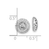 14k White Gold Diamond Earring Jackets-WBC-EM8575-050-WA