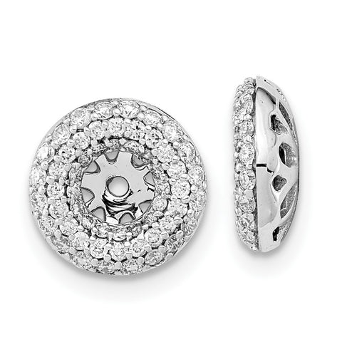 14k White Gold Diamond Earring Jackets-WBC-EM8575-050-WA